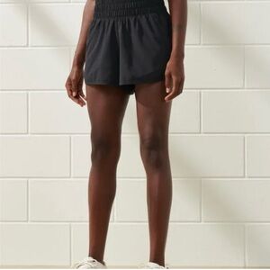 YPB Women's Size Small Unlined Ultra High Rise Workout Shorts Black